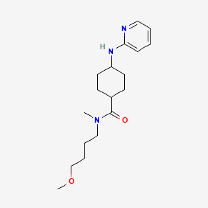 molecular formula C18H29N3O2 B7353929 N-(4-methoxybutyl)-N-methyl-4-(pyridin-2-ylamino)cyclohexane-1-carboxamide 