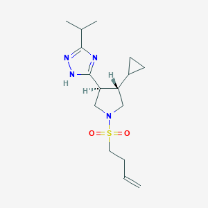 5-[(3S,4S)-1-but-3-enylsulfonyl-4-cyclopropylpyrrolidin-3-yl]-3-propan-2-yl-1H-1,2,4-triazole