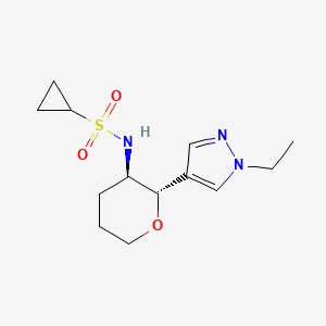 N-[(2S,3R)-2-(1-ethylpyrazol-4-yl)oxan-3-yl]cyclopropanesulfonamide