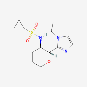 N-[(2R,3R)-2-(1-ethylimidazol-2-yl)oxan-3-yl]cyclopropanesulfonamide