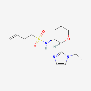 N-[(2R,3R)-2-(1-ethylimidazol-2-yl)oxan-3-yl]but-3-ene-1-sulfonamide