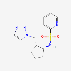 N-[(1R,2R)-2-(triazol-1-ylmethyl)cyclopentyl]pyridine-2-sulfonamide