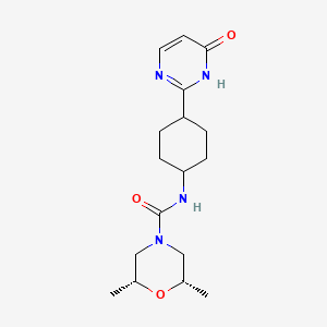 molecular formula C17H26N4O3 B7354021 (2R,6S)-2,6-dimethyl-N-[4-(6-oxo-1H-pyrimidin-2-yl)cyclohexyl]morpholine-4-carboxamide 