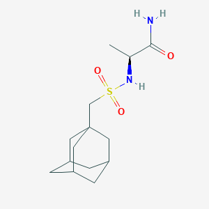 molecular formula C14H24N2O3S B7354027 (2S)-2-(1-adamantylmethylsulfonylamino)propanamide 