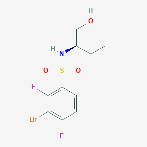 molecular formula C10H12BrF2NO3S B7354031 3-bromo-2,4-difluoro-N-[(2R)-1-hydroxybutan-2-yl]benzenesulfonamide 