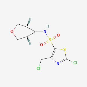 2-chloro-4-(chloromethyl)-N-[(1R,5S)-3-oxabicyclo[3.1.0]hexan-6-yl]-1,3-thiazole-5-sulfonamide