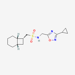 1-[(1S,6S,7R)-7-bicyclo[4.2.0]octanyl]-N-[(3-cyclopropyl-1,2,4-oxadiazol-5-yl)methyl]methanesulfonamide