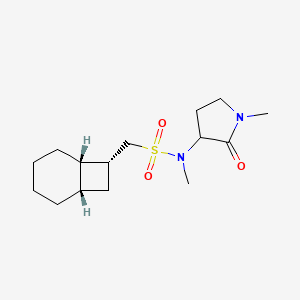 1-[(1S,6S,7R)-7-bicyclo[4.2.0]octanyl]-N-methyl-N-(1-methyl-2-oxopyrrolidin-3-yl)methanesulfonamide