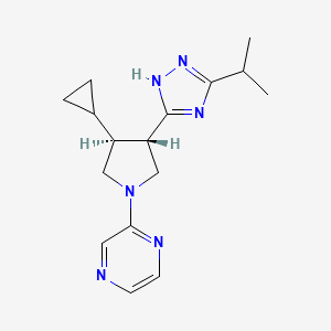 2-[(3S,4S)-3-cyclopropyl-4-(3-propan-2-yl-1H-1,2,4-triazol-5-yl)pyrrolidin-1-yl]pyrazine