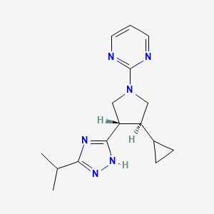 2-[(3S,4S)-3-cyclopropyl-4-(3-propan-2-yl-1H-1,2,4-triazol-5-yl)pyrrolidin-1-yl]pyrimidine