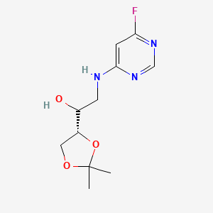 1-[(4R)-2,2-dimethyl-1,3-dioxolan-4-yl]-2-[(6-fluoropyrimidin-4-yl)amino]ethanol