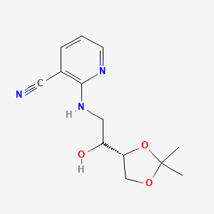 2-[[2-[(4R)-2,2-dimethyl-1,3-dioxolan-4-yl]-2-hydroxyethyl]amino]pyridine-3-carbonitrile