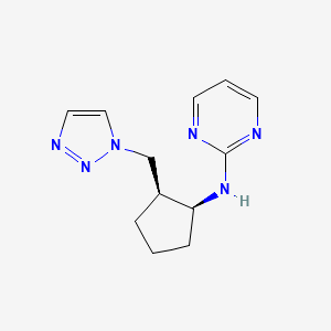 N-[(1S,2S)-2-(triazol-1-ylmethyl)cyclopentyl]pyrimidin-2-amine