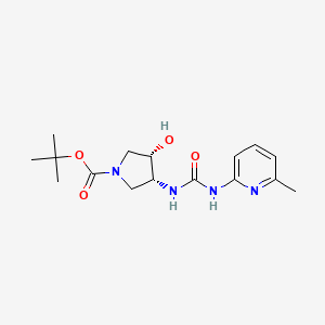 molecular formula C16H24N4O4 B7354177 tert-butyl (3S,4R)-3-hydroxy-4-[(6-methylpyridin-2-yl)carbamoylamino]pyrrolidine-1-carboxylate 