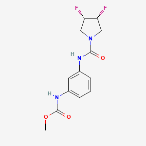 methyl N-[3-[[(3S,4R)-3,4-difluoropyrrolidine-1-carbonyl]amino]phenyl]carbamate