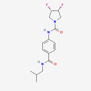 (3R,4S)-3,4-difluoro-N-[4-(2-methylpropylcarbamoyl)phenyl]pyrrolidine-1-carboxamide