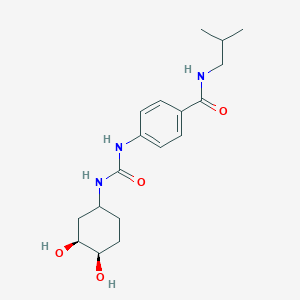 4-[[(3S,4R)-3,4-dihydroxycyclohexyl]carbamoylamino]-N-(2-methylpropyl)benzamide