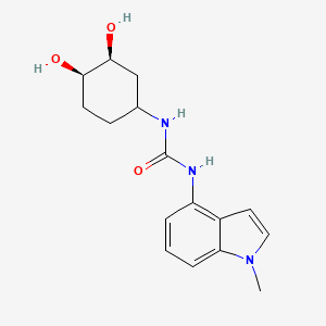 1-[(3S,4R)-3,4-dihydroxycyclohexyl]-3-(1-methylindol-4-yl)urea