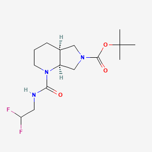 molecular formula C15H25F2N3O3 B7354227 tert-butyl (4aS,7aS)-1-(2,2-difluoroethylcarbamoyl)-3,4,4a,5,7,7a-hexahydro-2H-pyrrolo[3,4-b]pyridine-6-carboxylate 