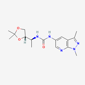 1-[(1S)-1-[(4S)-2,2-dimethyl-1,3-dioxolan-4-yl]ethyl]-3-(1,3-dimethylpyrazolo[3,4-b]pyridin-5-yl)urea