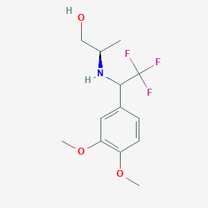 (2R)-2-[[1-(3,4-dimethoxyphenyl)-2,2,2-trifluoroethyl]amino]propan-1-ol