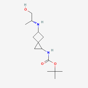 tert-butyl N-[5-[[(2R)-1-hydroxypropan-2-yl]amino]spiro[2.3]hexan-2-yl]carbamate