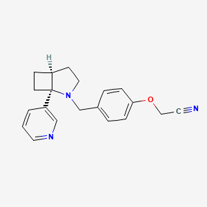 2-[4-[[(1S,5S)-1-pyridin-3-yl-2-azabicyclo[3.2.0]heptan-2-yl]methyl]phenoxy]acetonitrile