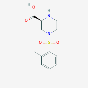 molecular formula C13H18N2O4S B7354321 (2S)-4-(2,4-dimethylphenyl)sulfonylpiperazine-2-carboxylic acid 