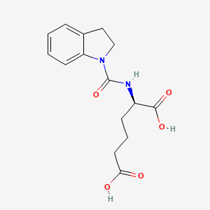 (2R)-2-(2,3-dihydroindole-1-carbonylamino)hexanedioic acid