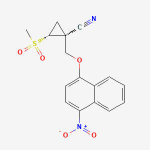 (1R,2R)-2-methylsulfonyl-1-[(4-nitronaphthalen-1-yl)oxymethyl]cyclopropane-1-carbonitrile