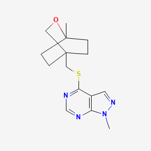 1-Methyl-4-[(1-methyl-2-oxabicyclo[2.2.2]octan-4-yl)methylsulfanyl]pyrazolo[3,4-d]pyrimidine