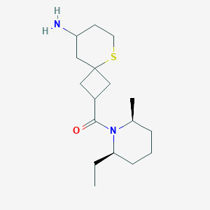 molecular formula C17H30N2OS B7354354 (8-amino-5-thiaspiro[3.5]nonan-2-yl)-[(2R,6S)-2-ethyl-6-methylpiperidin-1-yl]methanone 