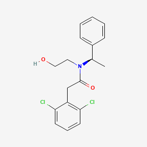 2-(2,6-dichlorophenyl)-N-(2-hydroxyethyl)-N-[(1R)-1-phenylethyl]acetamide