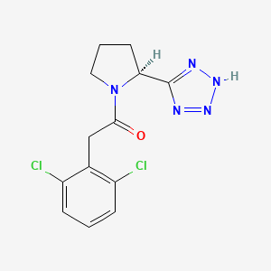 2-(2,6-dichlorophenyl)-1-[(2S)-2-(2H-tetrazol-5-yl)pyrrolidin-1-yl]ethanone