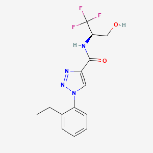 1-(2-ethylphenyl)-N-[(2R)-1,1,1-trifluoro-3-hydroxypropan-2-yl]triazole-4-carboxamide