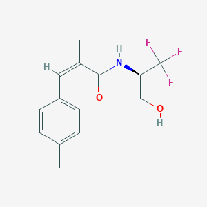 (Z)-2-methyl-3-(4-methylphenyl)-N-[(2R)-1,1,1-trifluoro-3-hydroxypropan-2-yl]prop-2-enamide