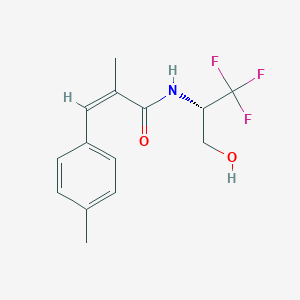 molecular formula C14H16F3NO2 B7354436 (Z)-2-methyl-3-(4-methylphenyl)-N-[(2S)-1,1,1-trifluoro-3-hydroxypropan-2-yl]prop-2-enamide 