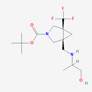 tert-butyl (1S,5S)-1-[(1-hydroxypropan-2-ylamino)methyl]-5-(trifluoromethyl)-3-azabicyclo[3.1.0]hexane-3-carboxylate