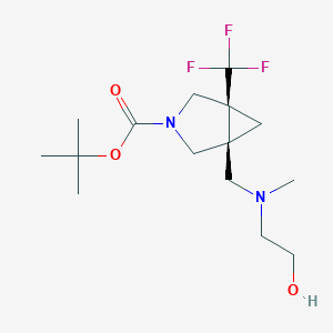 tert-butyl (1S,5S)-1-[[2-hydroxyethyl(methyl)amino]methyl]-5-(trifluoromethyl)-3-azabicyclo[3.1.0]hexane-3-carboxylate