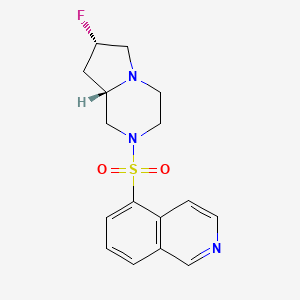 5-[[(7S,8aS)-7-fluoro-3,4,6,7,8,8a-hexahydro-1H-pyrrolo[1,2-a]pyrazin-2-yl]sulfonyl]isoquinoline