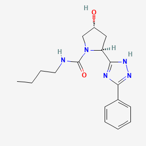 molecular formula C17H23N5O2 B7354524 (2S,4R)-N-butyl-4-hydroxy-2-(3-phenyl-1H-1,2,4-triazol-5-yl)pyrrolidine-1-carboxamide 