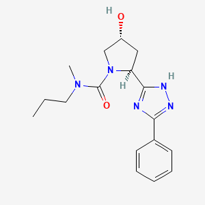 (2S,4R)-4-hydroxy-N-methyl-2-(3-phenyl-1H-1,2,4-triazol-5-yl)-N-propylpyrrolidine-1-carboxamide