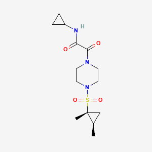 N-cyclopropyl-2-[4-[(1R,2R)-1,2-dimethylcyclopropyl]sulfonylpiperazin-1-yl]-2-oxoacetamide