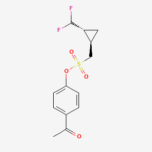 (4-acetylphenyl) [(1R,2R)-2-(difluoromethyl)cyclopropyl]methanesulfonate