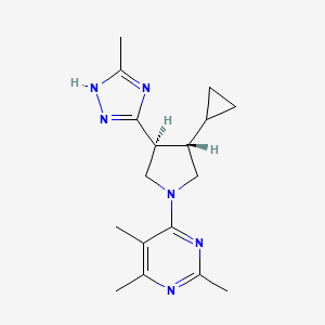 4-[(3S,4S)-3-cyclopropyl-4-(5-methyl-1H-1,2,4-triazol-3-yl)pyrrolidin-1-yl]-2,5,6-trimethylpyrimidine