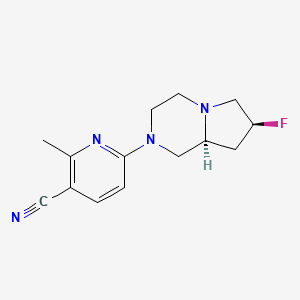 6-[(7S,8aS)-7-fluoro-3,4,6,7,8,8a-hexahydro-1H-pyrrolo[1,2-a]pyrazin-2-yl]-2-methylpyridine-3-carbonitrile