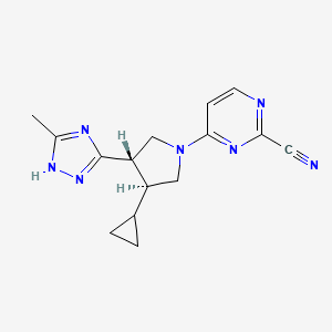 4-[(3S,4S)-3-cyclopropyl-4-(5-methyl-1H-1,2,4-triazol-3-yl)pyrrolidin-1-yl]pyrimidine-2-carbonitrile