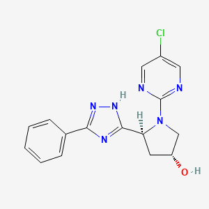 (3R,5S)-1-(5-chloropyrimidin-2-yl)-5-(3-phenyl-1H-1,2,4-triazol-5-yl)pyrrolidin-3-ol