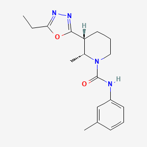 molecular formula C18H24N4O2 B7354618 (2R,3R)-3-(5-ethyl-1,3,4-oxadiazol-2-yl)-2-methyl-N-(3-methylphenyl)piperidine-1-carboxamide 