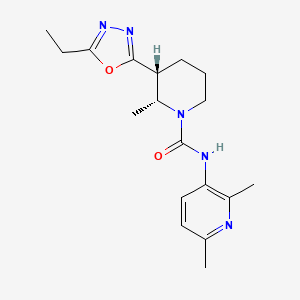 (2R,3R)-N-(2,6-dimethylpyridin-3-yl)-3-(5-ethyl-1,3,4-oxadiazol-2-yl)-2-methylpiperidine-1-carboxamide